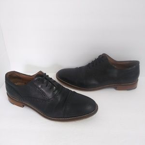 Johnston Murphy 11 20-8681 Black Cap Toe Oxfords